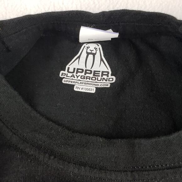 Upper Playground Shirt Womens Small Black Cassette Tape Short Sleeve 100% Cotton - Picture 6 of 8